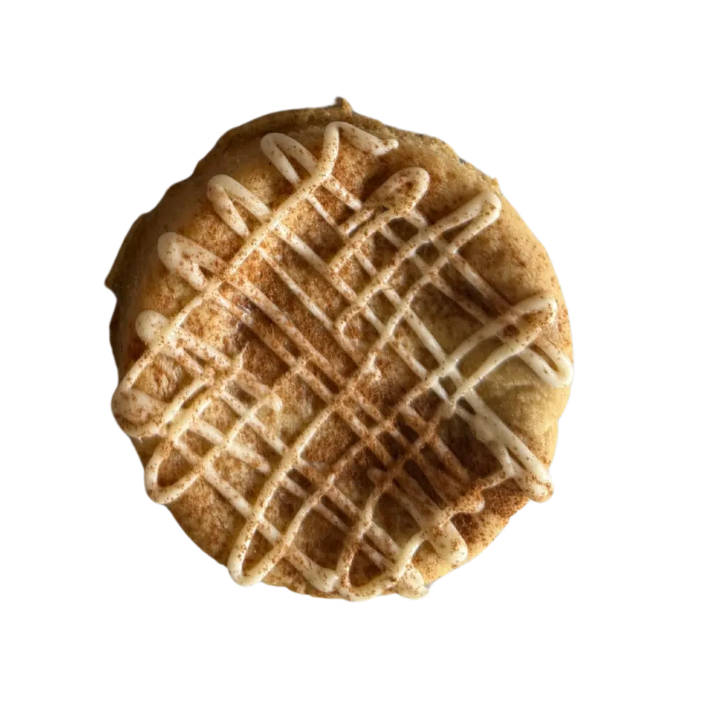 A soft, buttery cookie infused with warm chai spices and rich espresso, topped with a smooth, creamy espresso glaze.